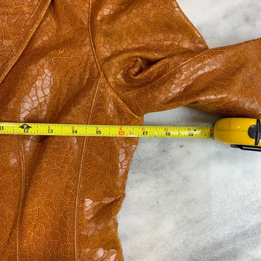 Laundry-Shelli Segal Croc Embossed Leather jacket - Picture 9 of 12